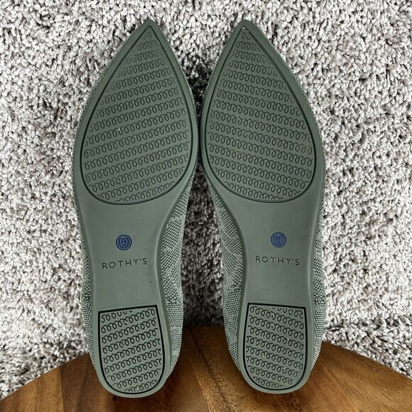Rothy's The Loafer Women's Size 7 Safari Green Round Toe Flats Shoes Authentic - Picture 9 of 11